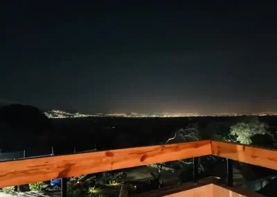 vista nocturna de tepoztlan desde el restaurante